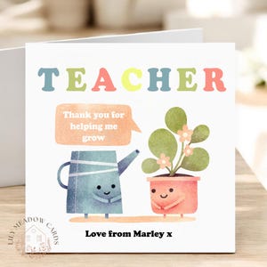 Lehrer-Danke-Karte, personalisierte Lehrer-Karte, personalisierte Danke, Lehrer-Abschiedsgeschenk, Danke-Karte