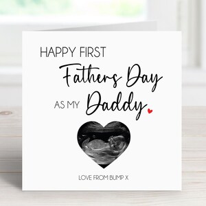 "Happy Erster Vatertag Karte - 1. Vatertag als mein Daddy - Personalisiert mit Ihrem Scan Foto - und individueller Nachricht - Daddy Geburtstagsgeschenk."
