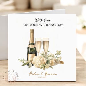 An Ihrem Hochzeitstag Personalisierte Karte Herzlichen Glückwunsch an ein Besonderes Paar Mr und Mrs Just Married Brautpaar Geschenk für Sie und Ihn