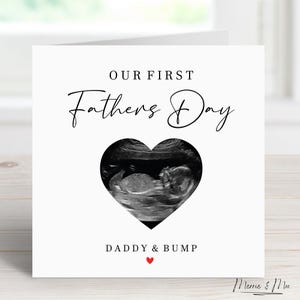 "Happy Erster Vatertag Karte - 1. Vatertag als mein Daddy - Personalisiert mit Ihrem Scan Foto - und individueller Nachricht - Daddy Geburtstagsgeschenk."