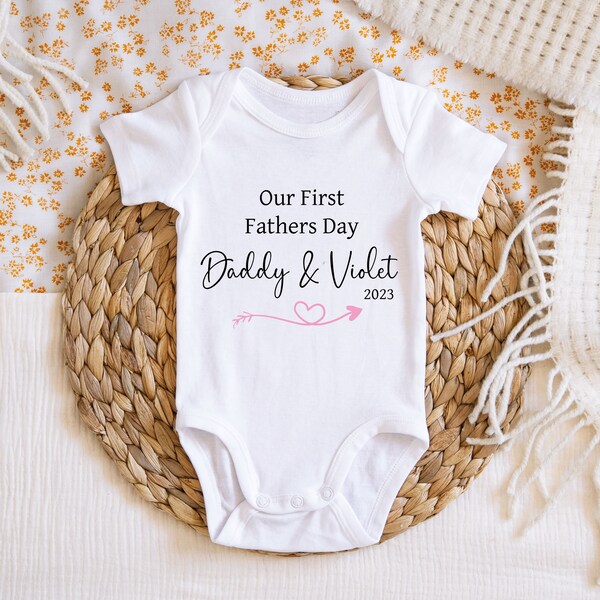 First Birthday as My Daddy Gift | Daddy Vest | Personalised Daddy | First Daddy Day Baby Grow | Vest | Bodysuit 1st Fathers Day