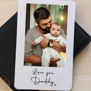 Personalisierte Foto-Brieftaschenkarte - Aluminium hinzufügen eigenes Foto kann doppelseitig jeden Wortlaut Geburtstag Vatertag hinzugefügt werden