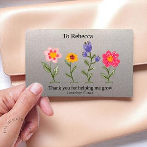 Sac à main ou carte de portefeuille personnalisé pour professeur ou personne clé, cadeau de remerciement pour professeur d'école pour la fin de l'année ou la sortie de la maternelle et du préscolaire