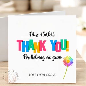 Lehrer-Danke-Karte, personalisierte Lehrer-Karte, personalisierte Danke, Lehrer-Abschiedsgeschenk, Danke-Karte