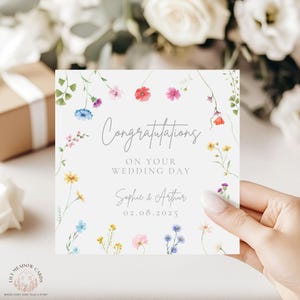 On Your Wedding Day Personalised Card Congratulations To A Special Couple Mr and Mrs Just Married Newlyweds Gift For Him and Her