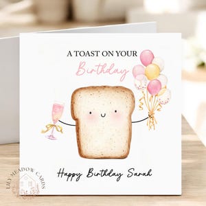 Ein Toast auf Ihren Geburtstag | Neuheit Geburtstagskarte | Lustiger Freund Alles Gute zum Geburtstag | Geburtstagskarte Kollegin | Meilenstein Geburtstag | Personalisiert