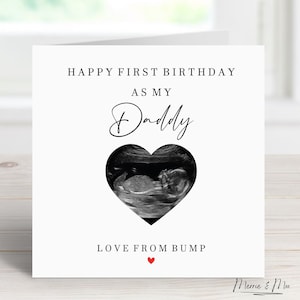 Alles Gute zum Geburtstag Daddy Karte - Erster Geburtstag als Meine, Mama, Nanny, Opa - Karte mit personalisiert mit Ihrem eigenen Scan Foto - Karte von Bump