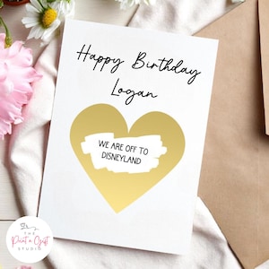 Carte à gratter surprise pour cadeau d'anniversaire, cadeau de faire-part surprise pour les fêtes, message secret, coeur personnalisé, cadeau caché
