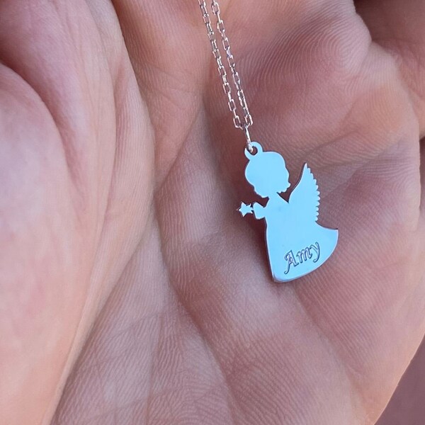 Guardian angel necklace for child clearance