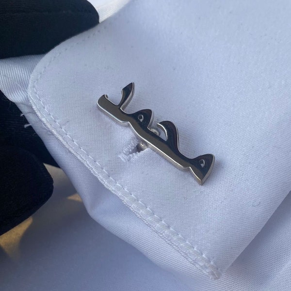 Arabic Name Cufflinks - Arabic Jewelry for Him - Islamic Gift - Wedding Gift for Muslim - Muslim Name Cufflinks - Arabic Jewelry Gift