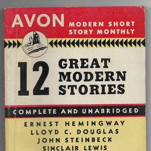 Twelve Great Modern Stories (Avon Modern Short Story Monthly #20) Hemingway, G+