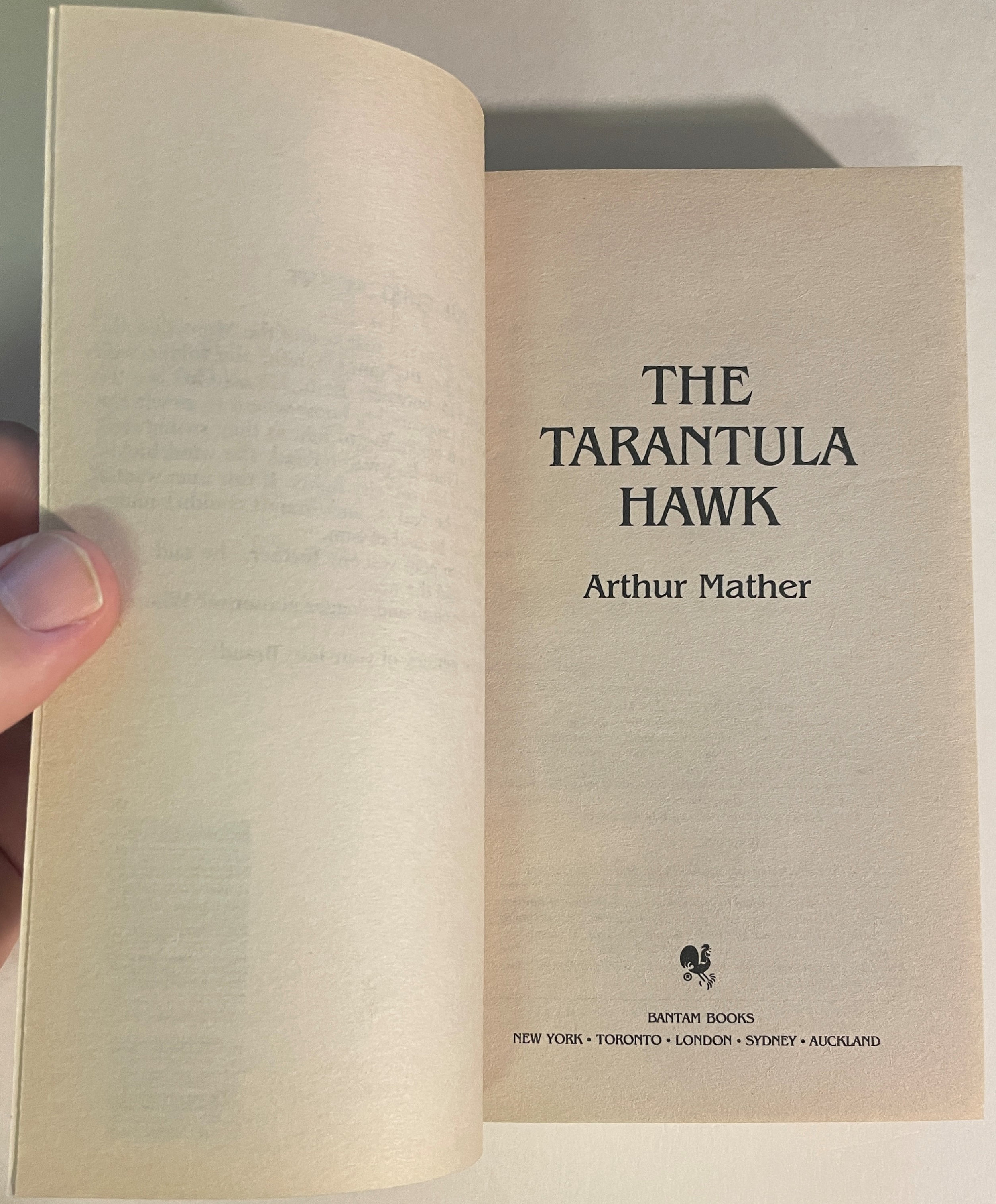 The Tarantula Hawk by Arthur Mather (1989 1st Bantam PBO {#28017-1 ...