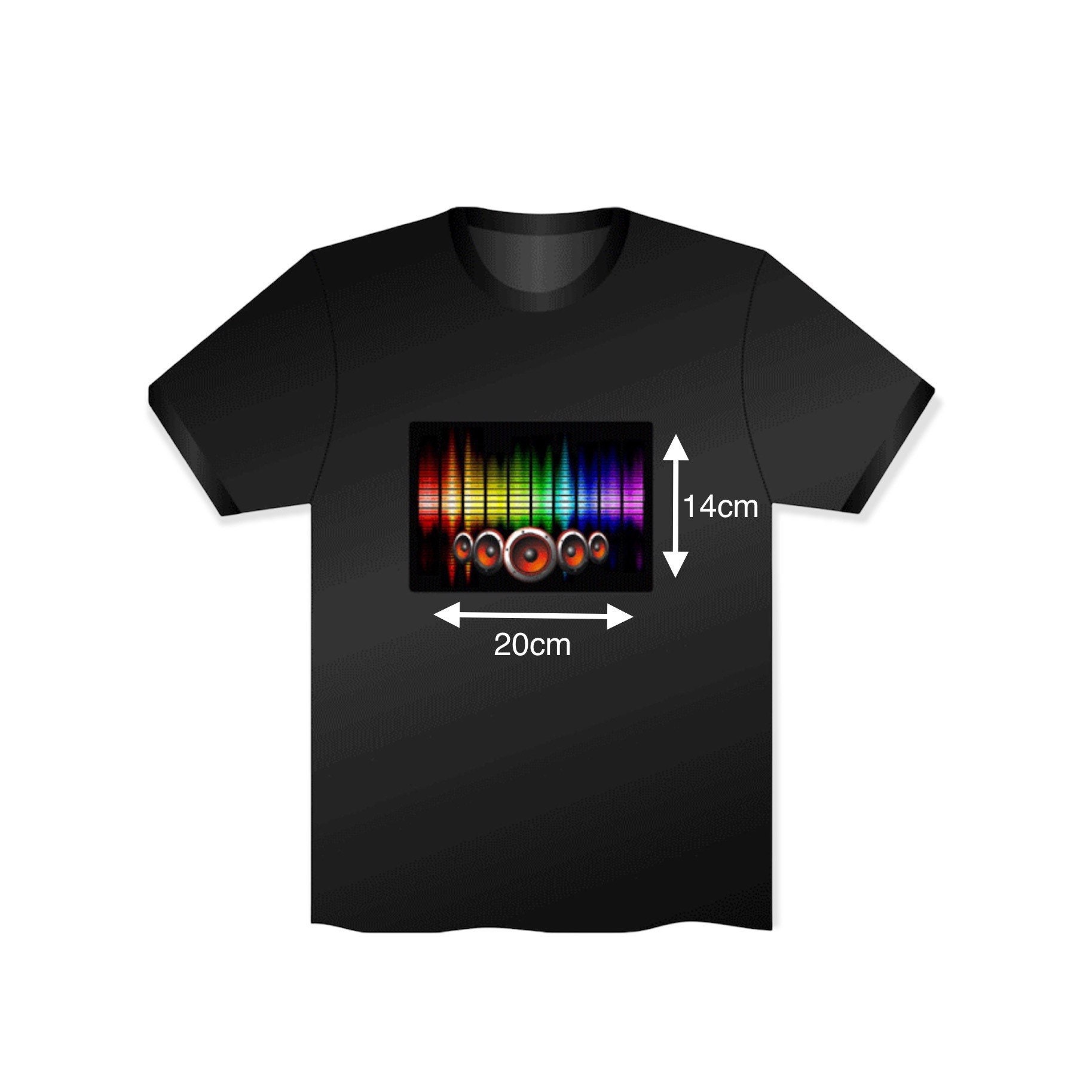 It’s Moving With Rhythm Of Music Or Any Voices Music Gift Gift For Him/Her Music Equaliser Led Light Up T-shirt
