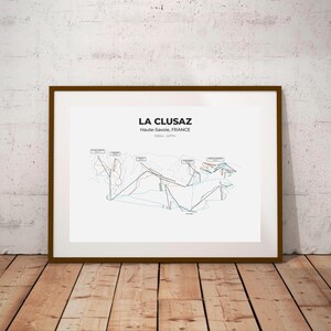 Poster of the Slope Map - La Clusaz / Haute-Savoie