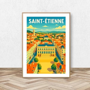 Saint Etienne Poster - The Loire // French City Poster