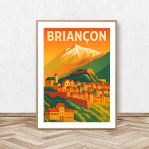 Briancon Poster - Hautes-Alpes // Vintage Poster Cité Vauban