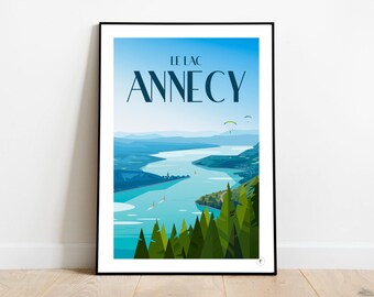 Affiche Vintage LAC D'ANNECY – Poster Hautes Qualité 70x100cm