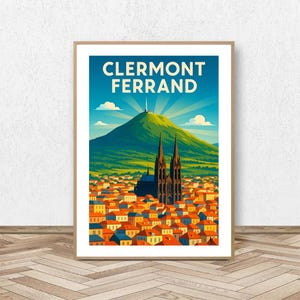 Clermont-Ferrand - Puy-de-Dôme Poster / French City Poster