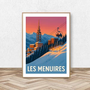 Plakat Les Menuires - Dzwonnica // Plakat Savoie