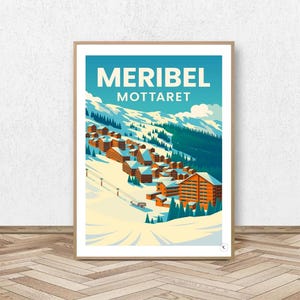 Meribel Mottaret Poster - The 3 Valleys // Savoie Poster