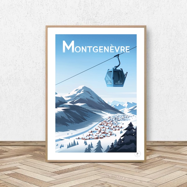 Affiche Montgenèvre - Hautes Alpes // Poster Vintage