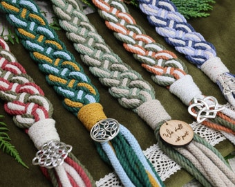 Handfasting Cord - Twelve Strand Braid - Passen Sie Ihre Farben an - Traditionelles Hochzeitsseil - Nachhaltige Baumwollschnur verwendet