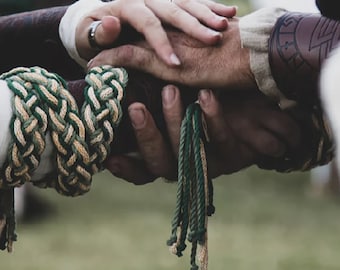 Handfasting Cord - Twelve Strand Braid - Passen Sie Ihre Farben an - Traditionelles Hochzeitsseil - Nachhaltige Baumwollschnur verwendet