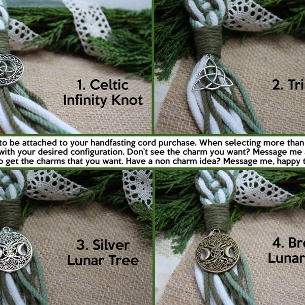 40 Charms to choose from - Handfasting Cord - add-on only