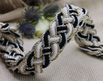 Celestial Harmony Handfasting Cord - Customisable Gold - Silver - Black - White