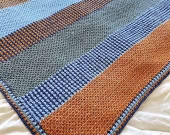 CROCHET PATTERN PDF - Fall in Love Blanket | Half Double Crochet Color Work Blanket | Beginner Crochet | 6 Blanket Sizes (Baby to King)