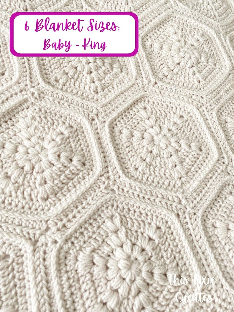 CROCHET BLANKET PATTERN Flower Power Blanket Crochet Puff Etsy