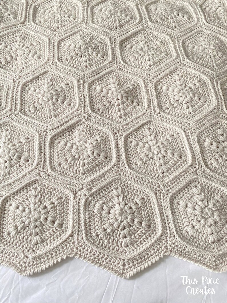 CROCHET BLANKET PATTERN Flower Power Blanket Crochet Puff Etsy