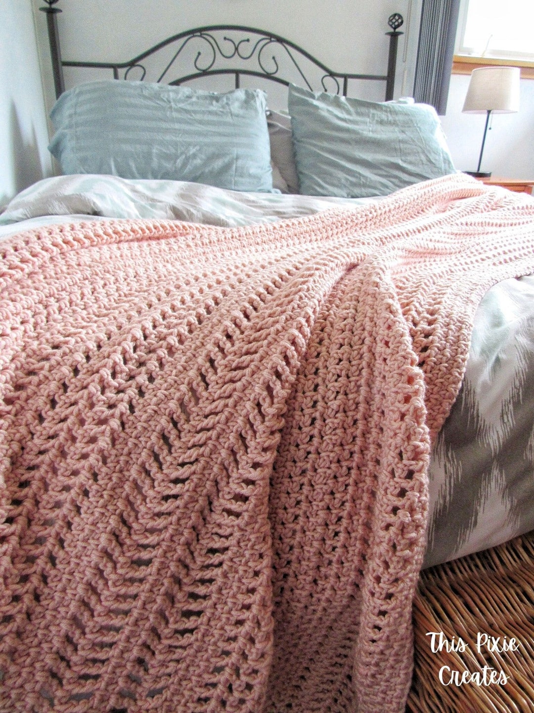 CROCHET BLANKET PATTERN Mountain Mama Blanket 6 Sizes Easy Beginner