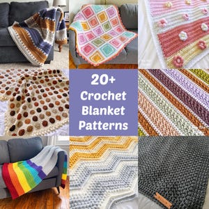 CROCHET PATTERN BUNDLE - 20+ Crochet Blanket Patterns | Current and Future Patterns | Pdf