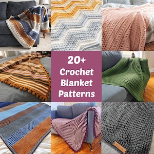 CROCHET PATTERN BUNDLE - Lifetime Access to 20+ Crochet Blanket Patterns - Current and Future Patterns | Pdf