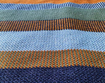 CROCHET BLANKET PATTERN - Fall in Love Blanket | 6 Blanket Sizes (Baby to King) | Quick and Easy Beginner Color Work Pattern | Pdf