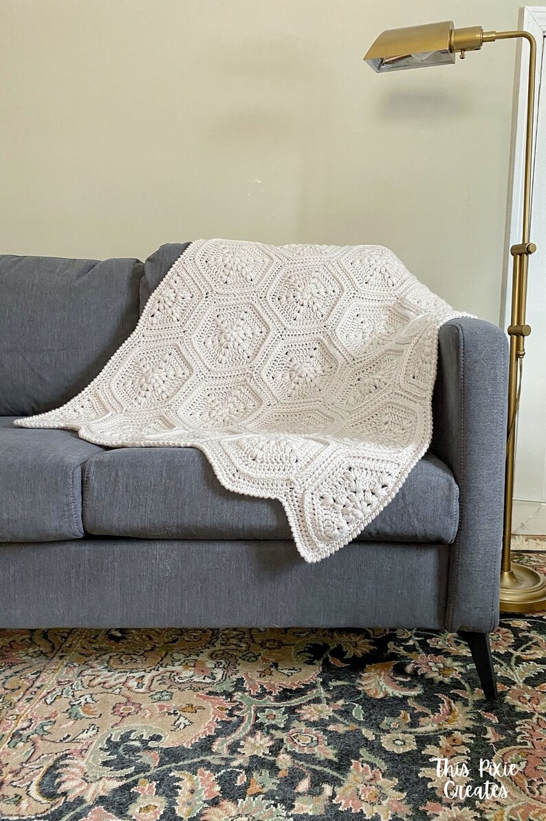 CROCHET BLANKET PATTERN Flower Power Blanket Crochet Puff Etsy