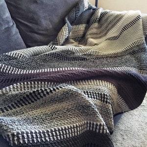 CROCHET BLANKET PATTERN - Shadow Path Blanket Pdf| Corner-to-Corner C2C Moss Stitch Blanket | Gender Neutral | 9 Blanket Sizes (Baby - King)
