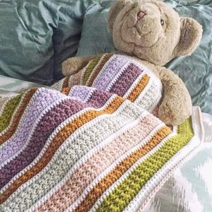 CROCHET BLANKET PATTERN - Bellame Baby Blanket Pattern | Customizable Size Instructions | Gender Neutral Heirloom Textured Blanket | Pdf