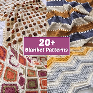 CROCHET PATTERN BUNDLE - Lifetime Access to 20+ Crochet Blanket Patterns - Current and Future Patterns | Pdf