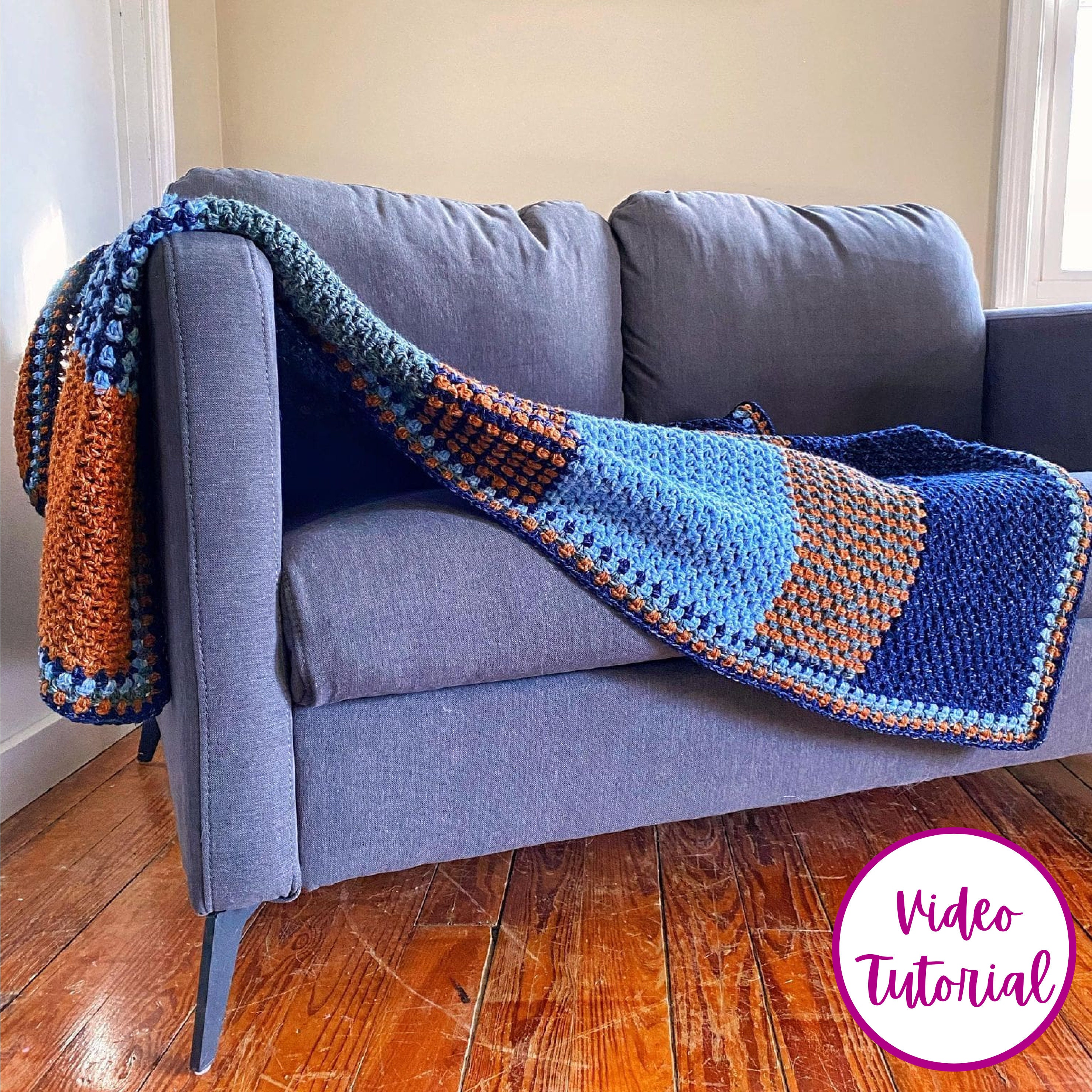 CROCHET PATTERN PDF - Fall in Love Blanket | Half Double Crochet Color ...