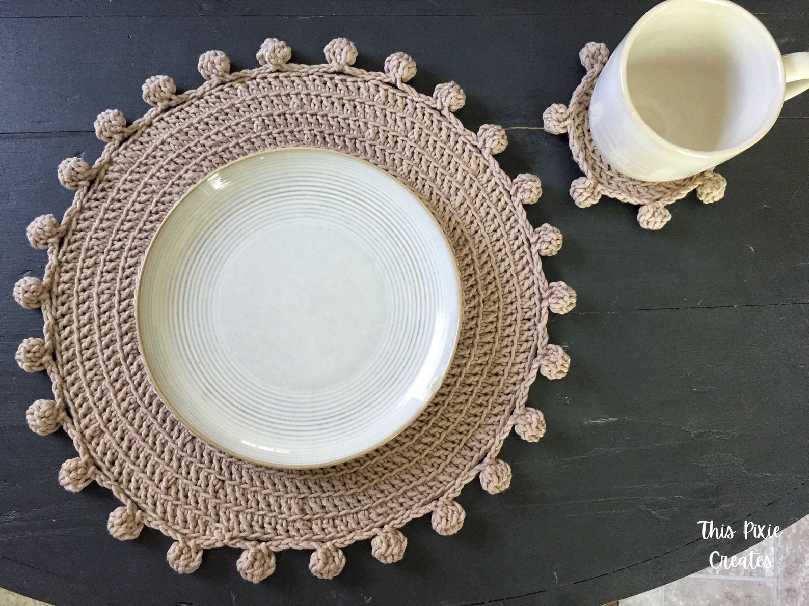 CROCHET PLACEMAT PATTERN Nova Placemat and Coaster Pattern Etsy