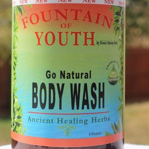 OUTBREAK Body Wash (8oz)- Ancient Healing Herbs Body Wash for OUTBREAKS of a "Personal Nature", hsv excema acne warts boils hives +