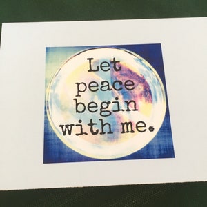 Tarjeta de paz - Que la paz comience conmigo