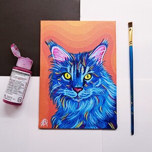 Maine Coon Acrylic Painting