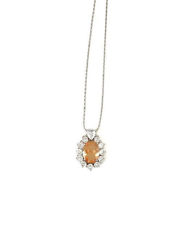 Gorgeous CZ and Citrine Necklace