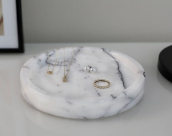 Small marble tray made of high-quality marble, snack bowl, serving plate