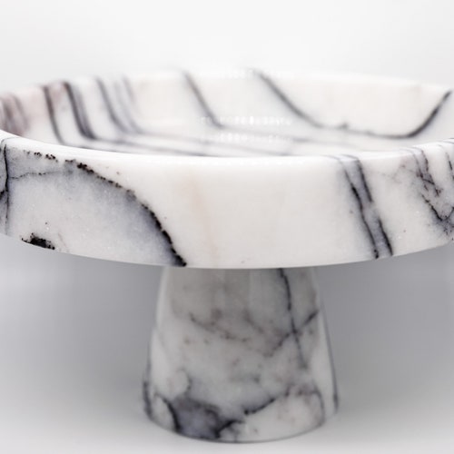 Serving bowl with buy marble base