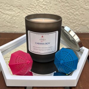 Cabana Boy Tropical Blend – LIT Simply Red Luxury Candle - Relaxing Tropical Coconut Candle