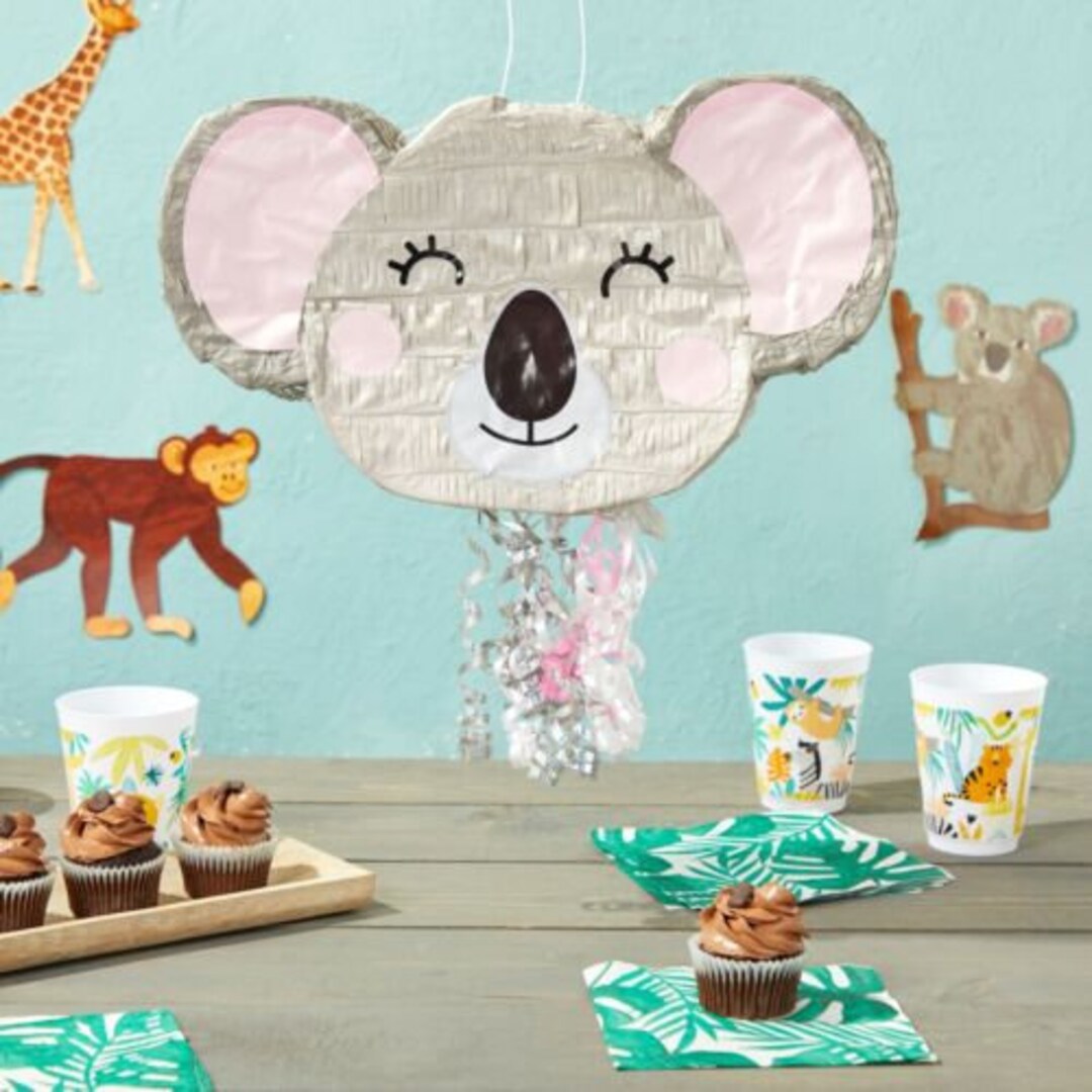 Small Pull String Koala Pinata for Jungle Animal Birthday Etsy